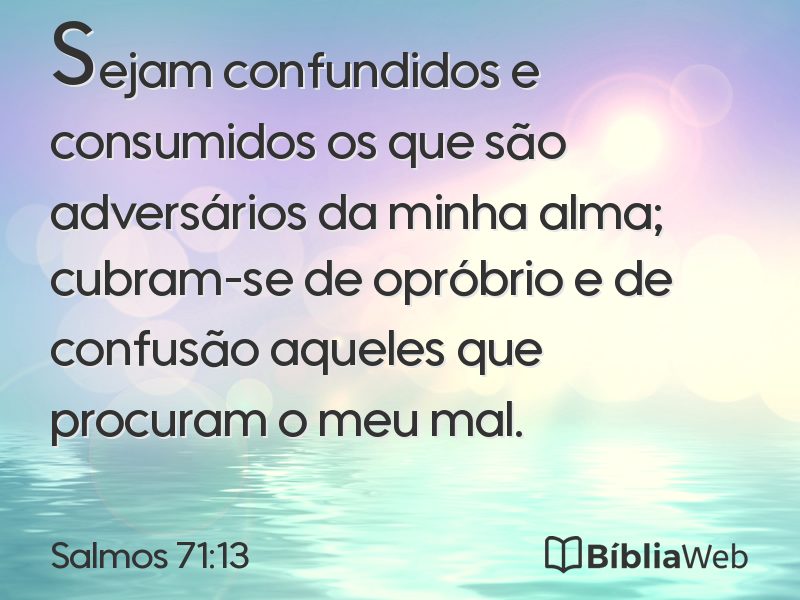 Salmos 71:13 em imagem para compartilhar