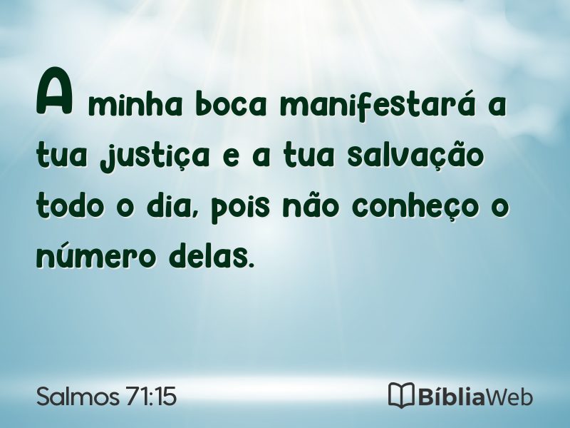 Salmos 71:15 em imagem para compartilhar