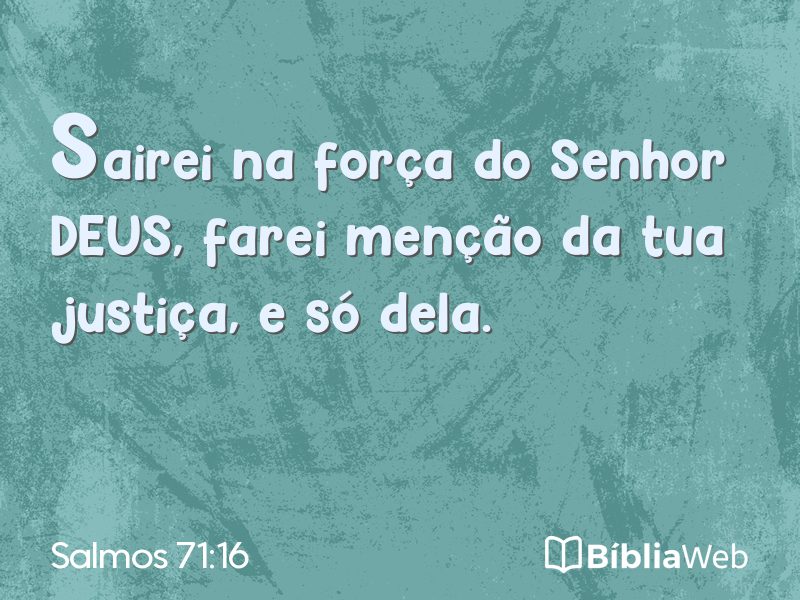 Salmos 71:16 em imagem para compartilhar