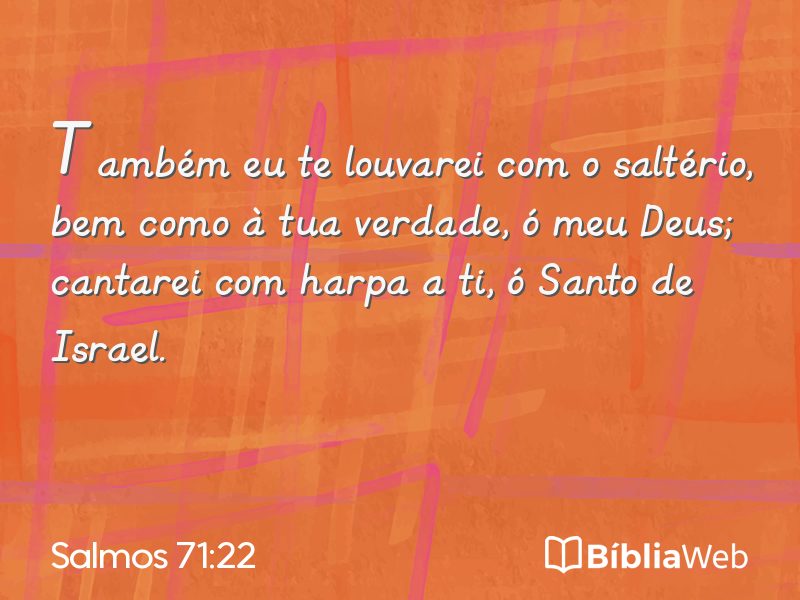 Salmos 71:22 em imagem para compartilhar