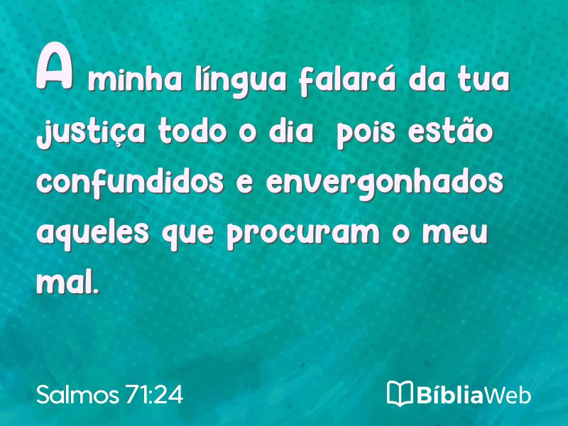 Salmos 71:24 em imagem para compartilhar