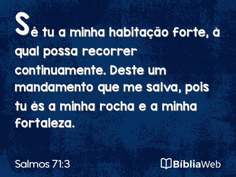 Salmos 71:3 em imagem para compartilhar