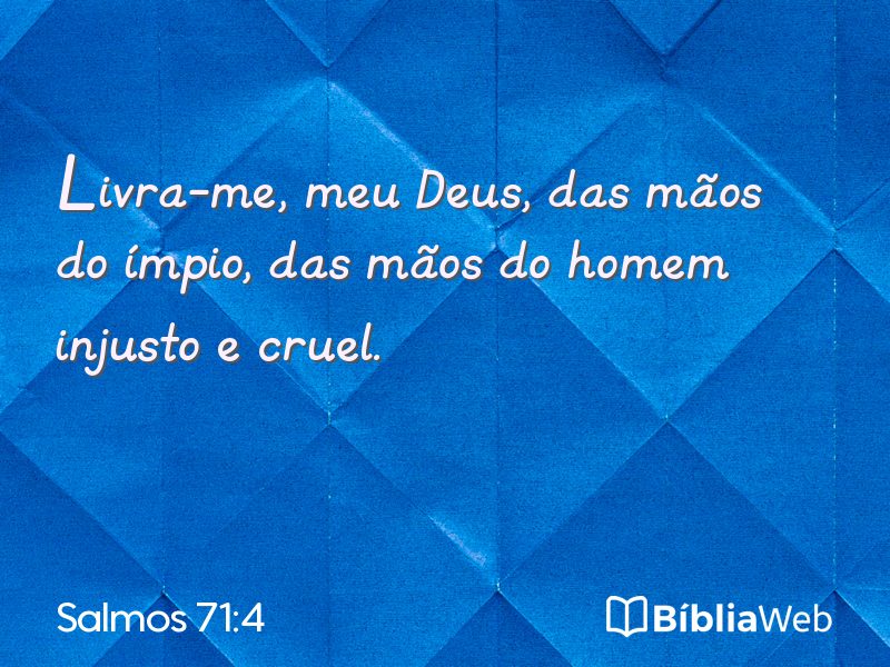 Salmos 71:4 em imagem para compartilhar
