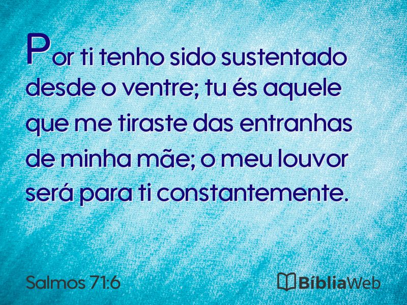 Salmos 71:6 em imagem para compartilhar