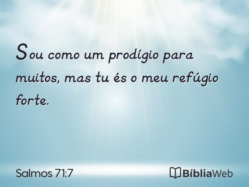 Salmos 71:7 em imagem para compartilhar