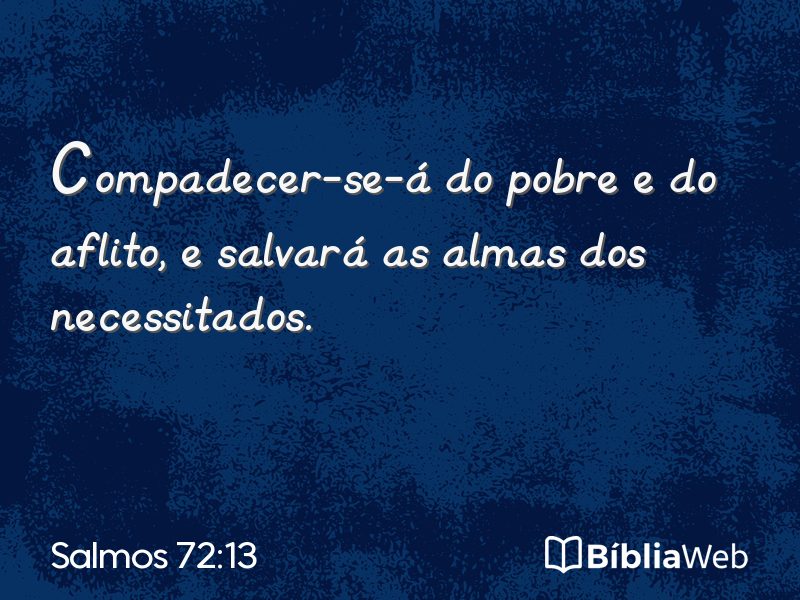 Salmos 72:13 em imagem para compartilhar
