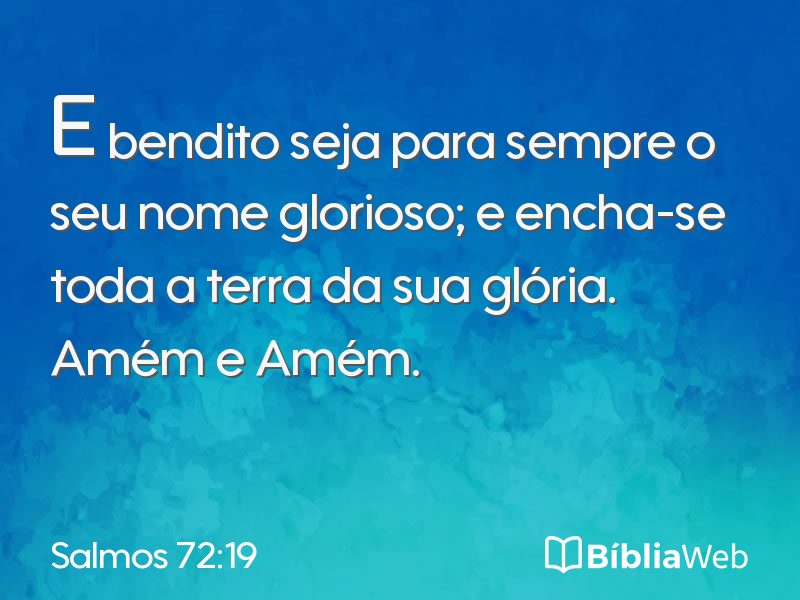 Salmos 72:19 em imagem para compartilhar
