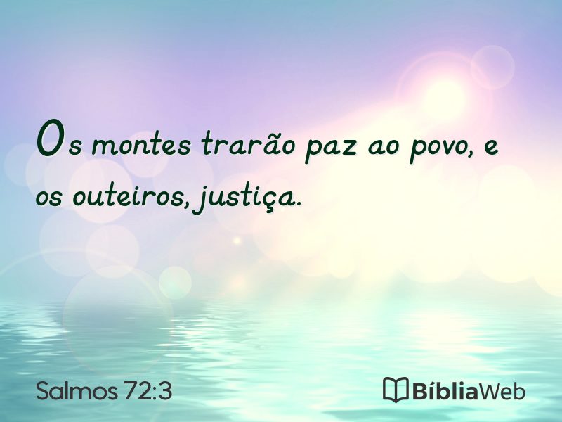 Salmos 72:3 em imagem para compartilhar