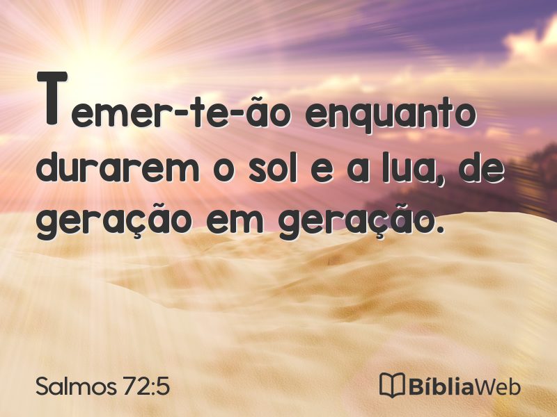 Salmos 72:5 em imagem para compartilhar