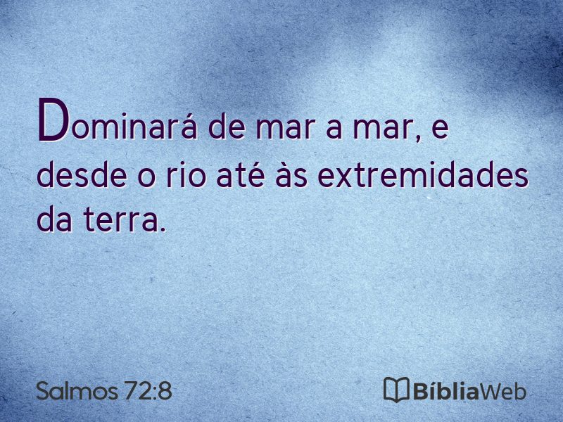 Salmos 72:8 em imagem para compartilhar