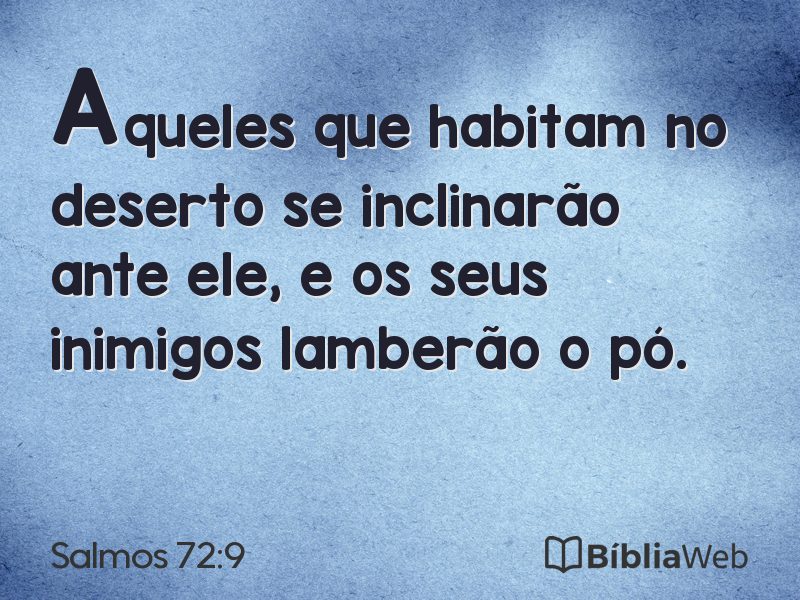 Salmos 72:9 em imagem para compartilhar