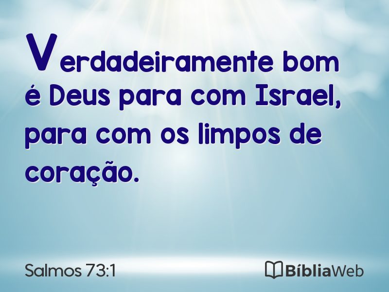 Salmos 73:1 em imagem para compartilhar