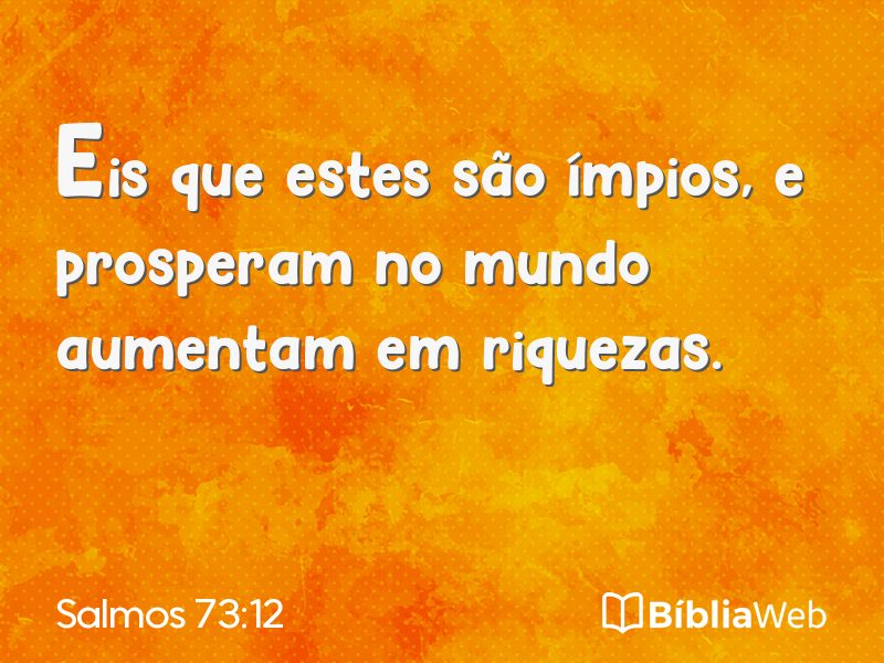 Salmos 73:12 em imagem para compartilhar
