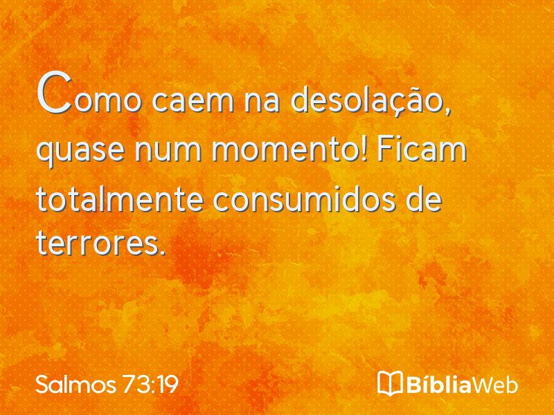 Salmos 73:19 em imagem para compartilhar
