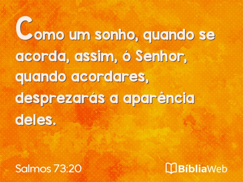 Salmos 73:20 em imagem para compartilhar
