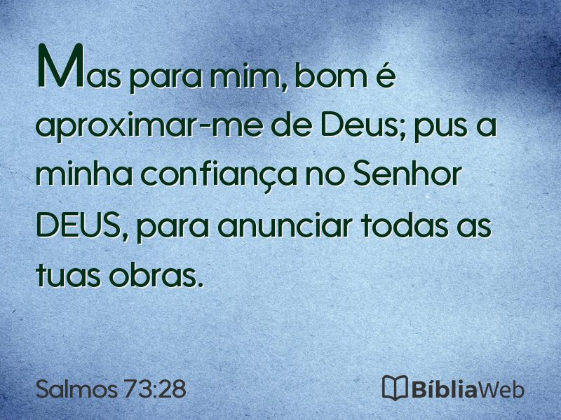 Salmos 73:28 em imagem para compartilhar