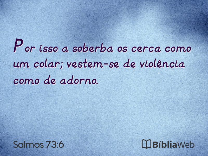 Salmos 73:6 em imagem para compartilhar