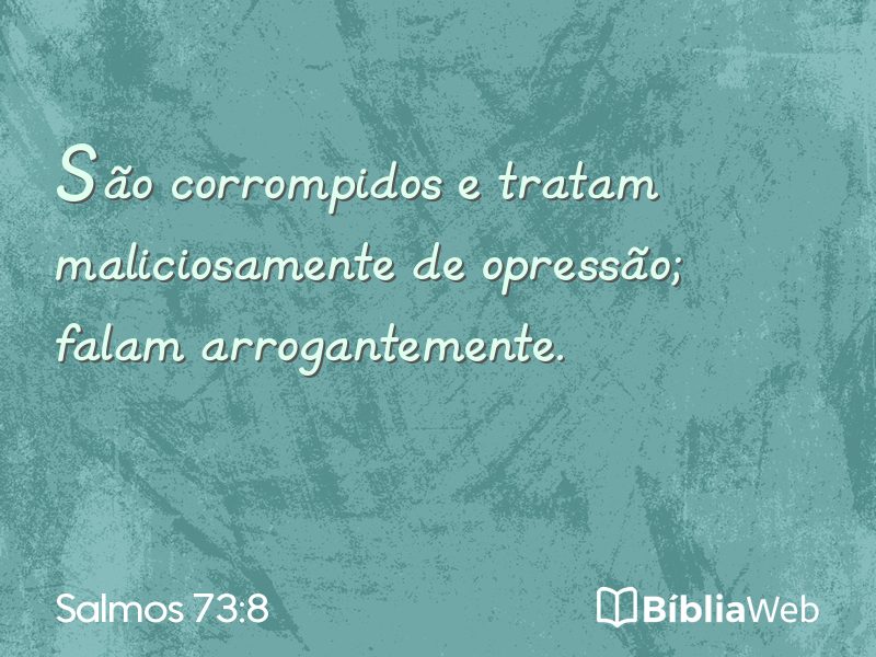 Salmos 73:8 em imagem para compartilhar