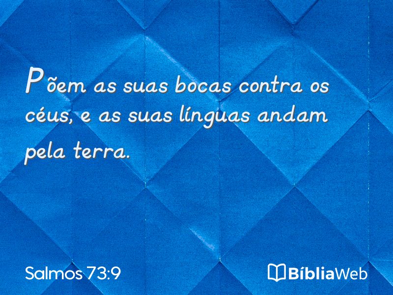 Salmos 73:9 em imagem para compartilhar