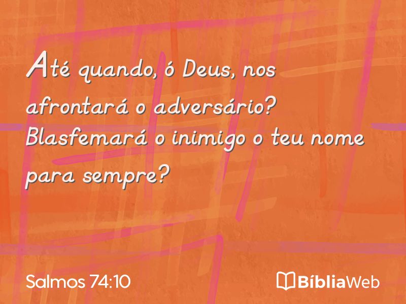 Salmos 74:10 em imagem para compartilhar