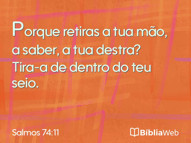 Salmos 74:11 em imagem para compartilhar