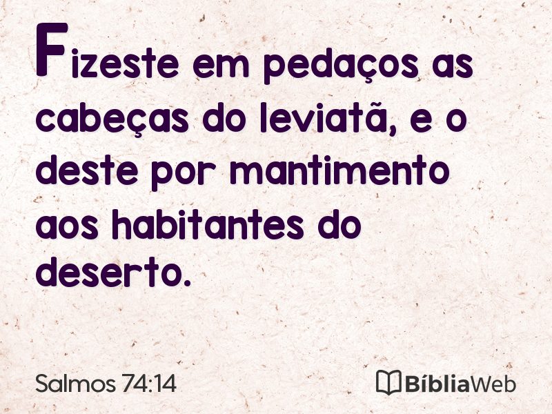 Salmos 74:14 em imagem para compartilhar