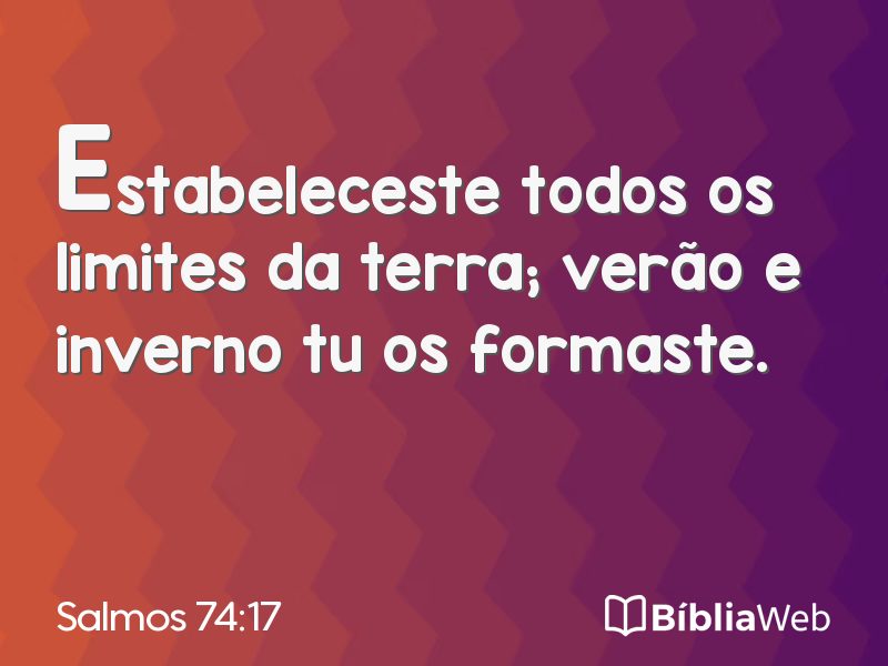 Salmos 74:17 em imagem para compartilhar