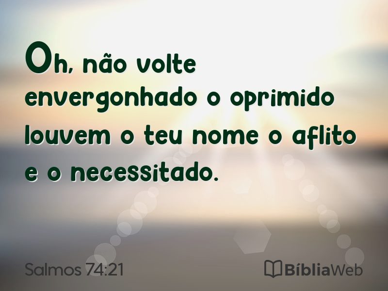 Salmos 74:21 em imagem para compartilhar