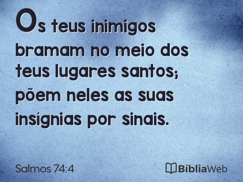 Salmos 74:4 em imagem para compartilhar