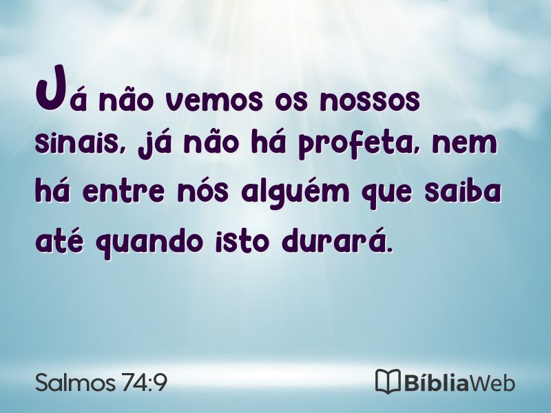 Salmos 74:9 em imagem para compartilhar