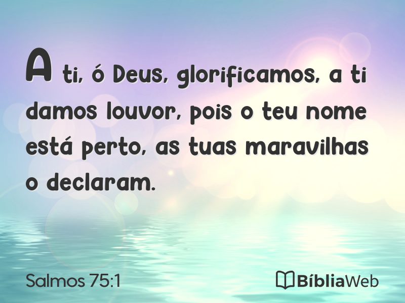 Salmos 75:1 em imagem para compartilhar