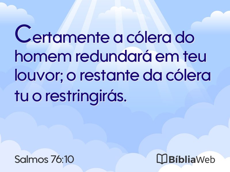 Salmos 76:10 em imagem para compartilhar