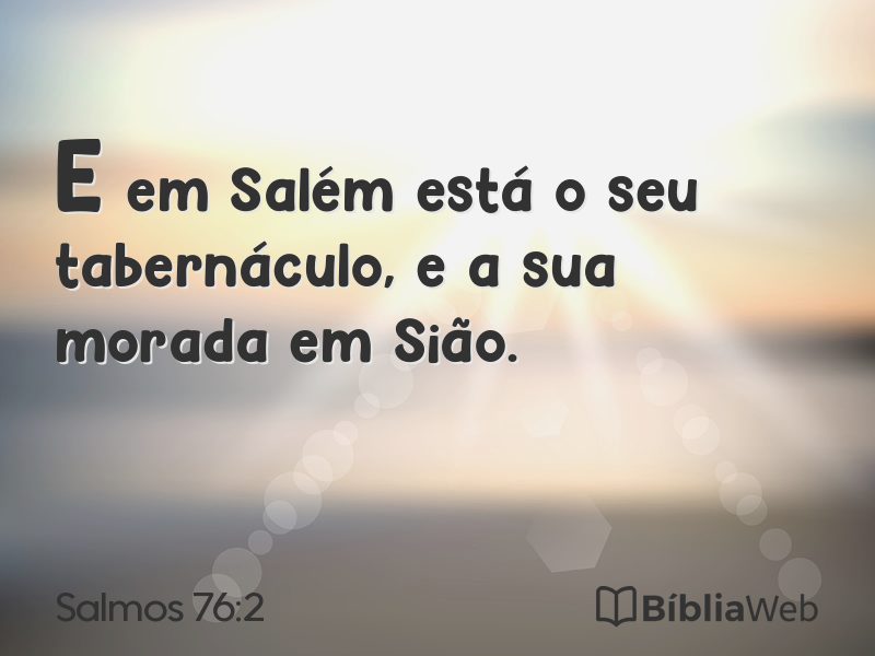 Salmos 76:2 em imagem para compartilhar
