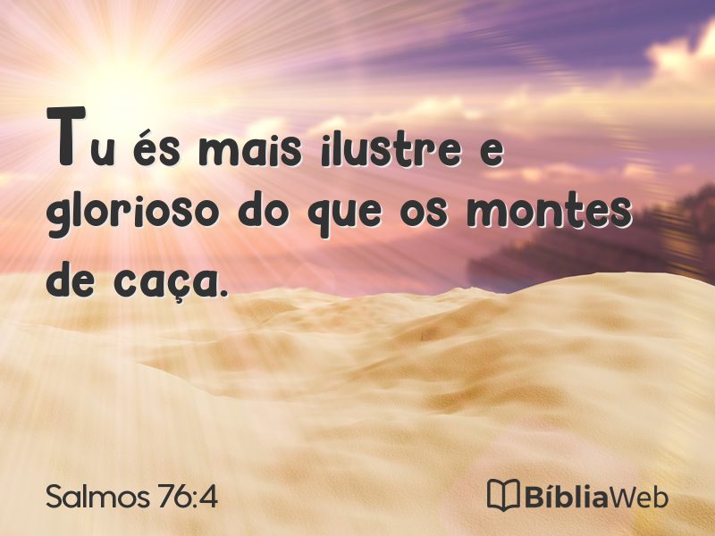 Salmos 76:4 em imagem para compartilhar