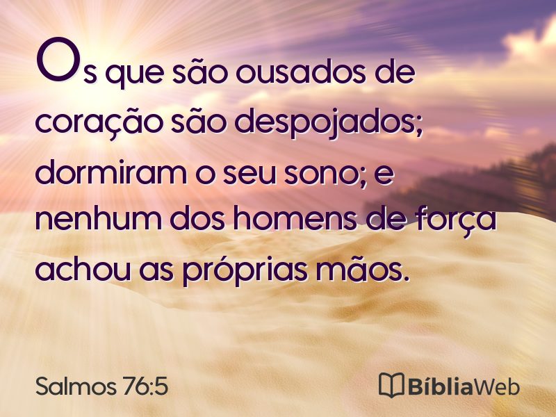 Salmos 76:5 em imagem para compartilhar