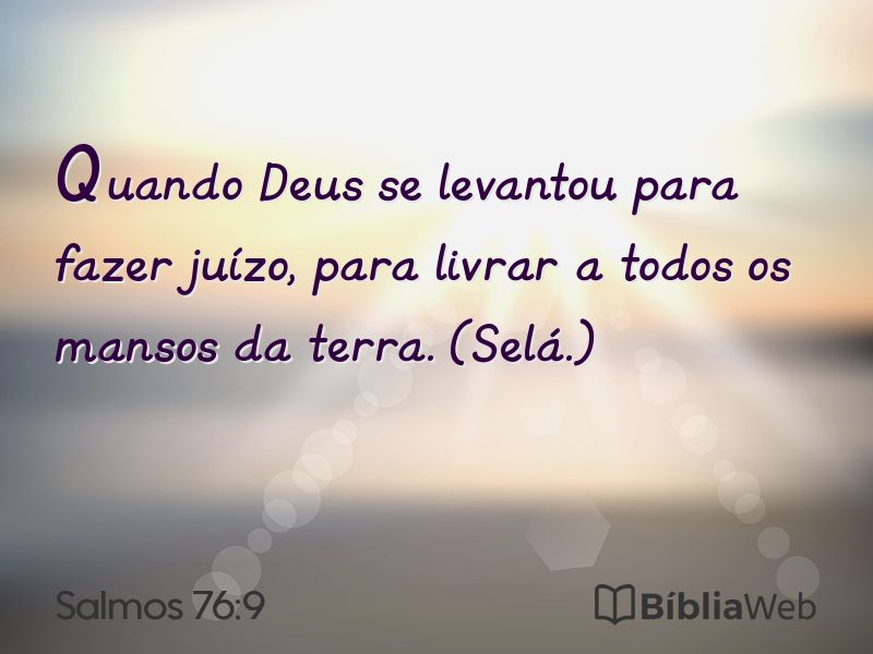 Salmos 76:9 em imagem para compartilhar