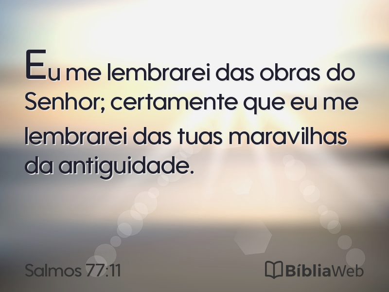 Salmos 77:11 em imagem para compartilhar