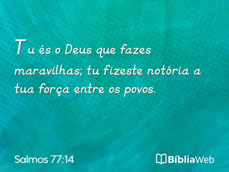 Salmos 77:14 em imagem para compartilhar