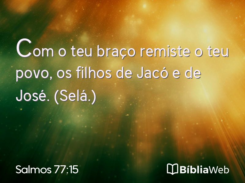 Salmos 77:15 em imagem para compartilhar