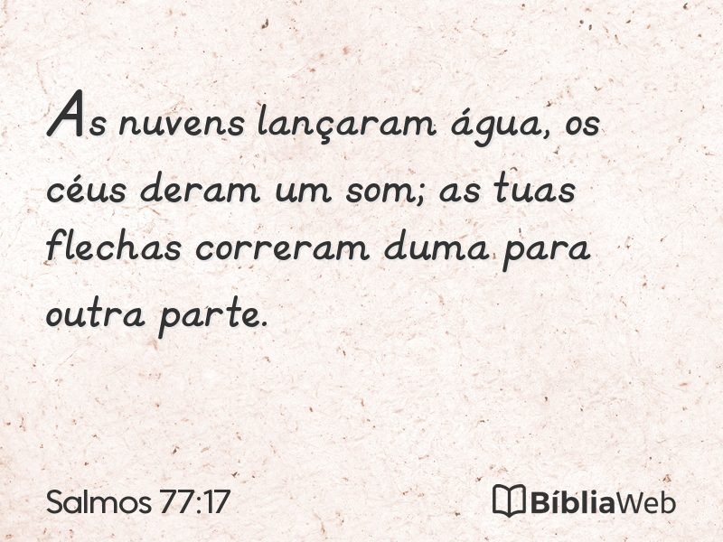 Salmos 77:17 em imagem para compartilhar