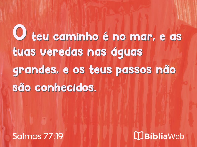 Salmos 77:19 em imagem para compartilhar