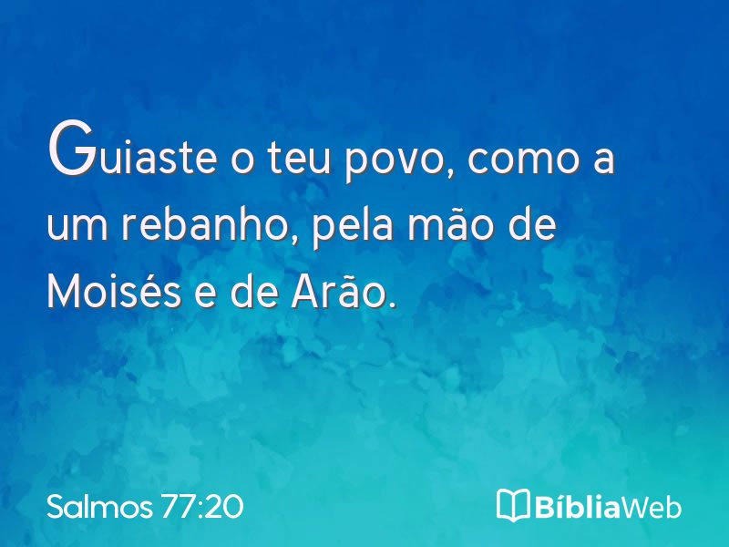 Salmos 77:20 em imagem para compartilhar