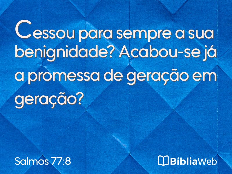 Salmos 77:8 em imagem para compartilhar