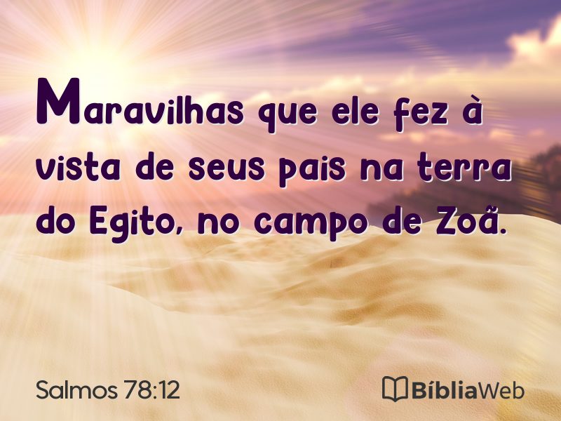 Salmos 78:12 em imagem para compartilhar