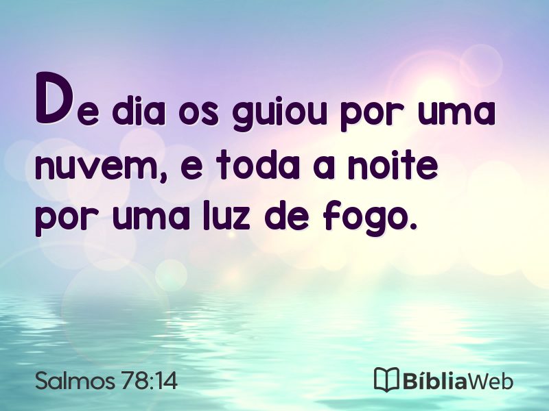 Salmos 78:14 em imagem para compartilhar