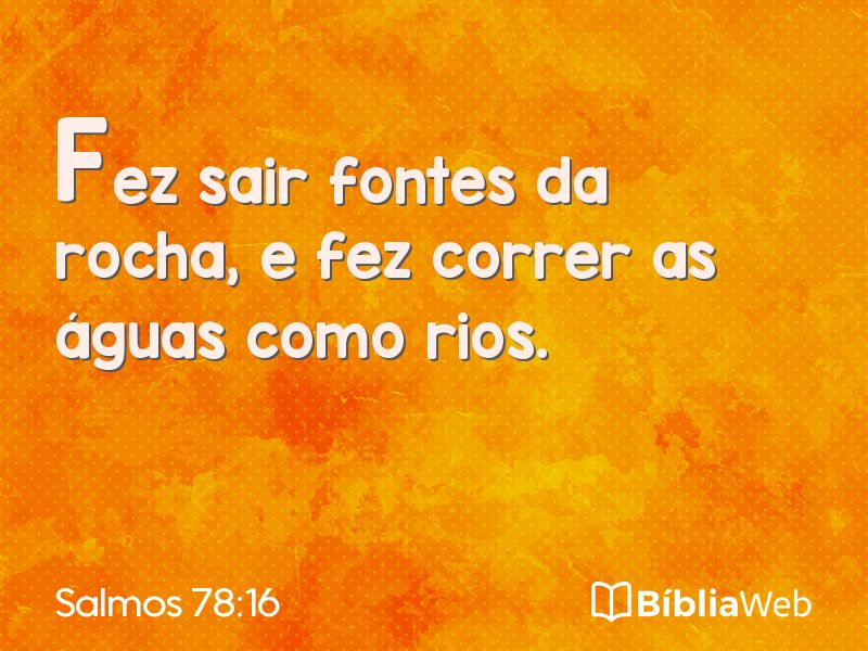 Salmos 78:16 em imagem para compartilhar