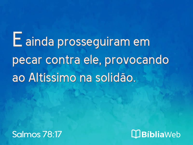 Salmos 78:17 em imagem para compartilhar