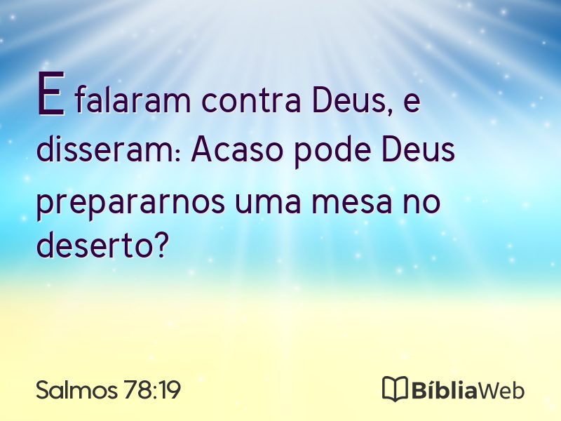 Salmos 78:19 em imagem para compartilhar