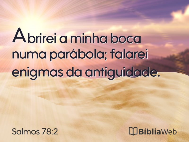 Salmos 78:2 em imagem para compartilhar