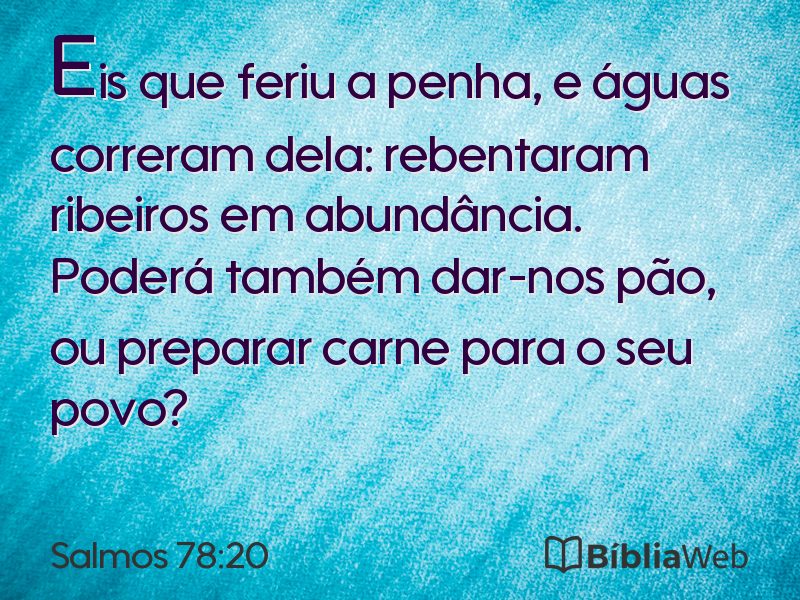 Salmos 78:20 em imagem para compartilhar